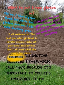 Garden tilling\planting in waterloo ny